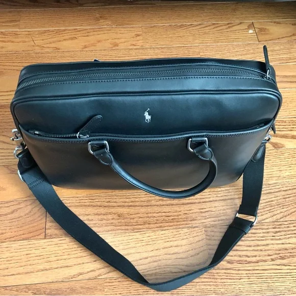 Ralph Lauren Smooth Leather Commuter Bag
Men's Black Leather Briefcase NWT - Picture 11 of 13